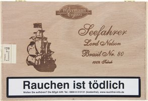 Seaman 100% Tobacco Corona Lord Nelson Brasil No. 80 (25er Kiste)